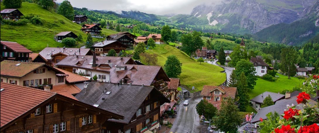 Swiss alpine village