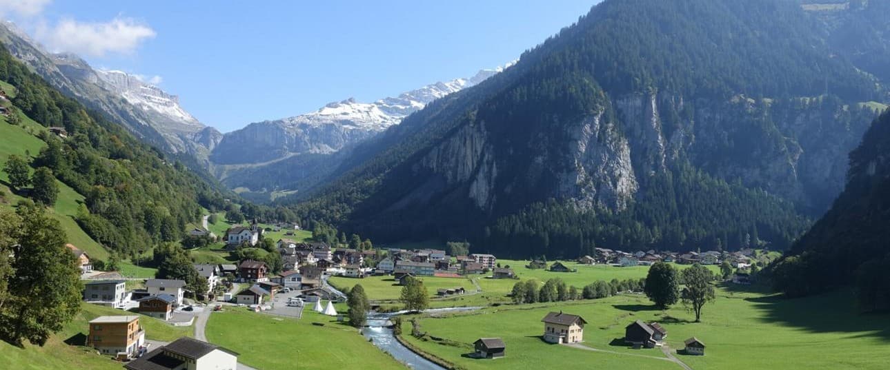 Alpine valley in Switzerland