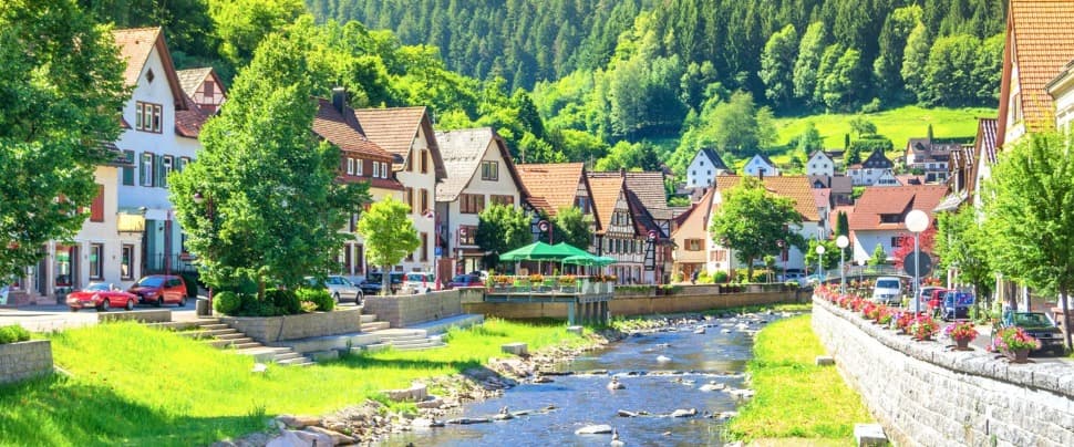 German riverside town