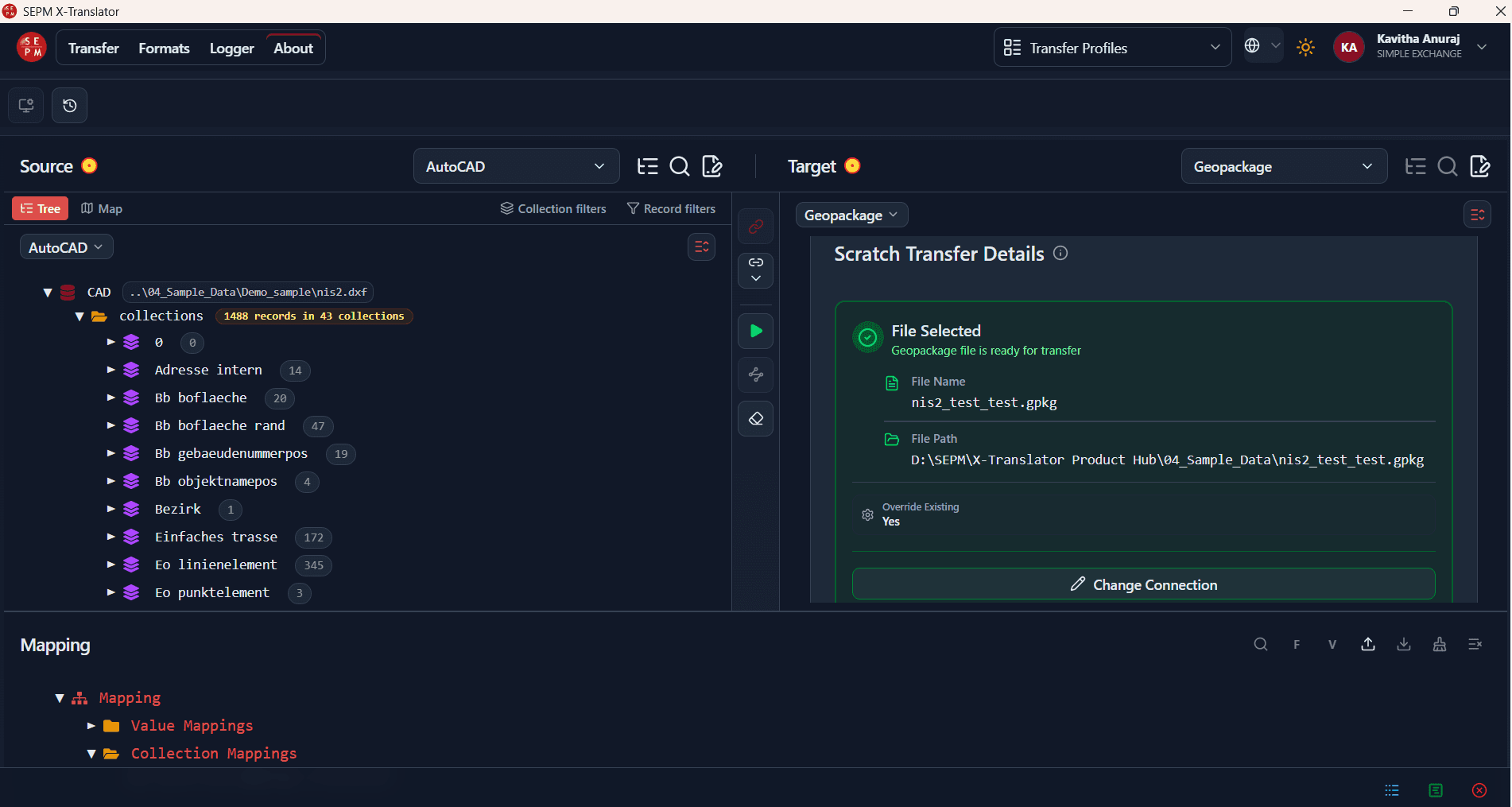 New X-Translator desktop app transferring AutoCAD data to GeoPackage